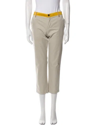 Pre-owned Miu Miu Vintage Straight Leg Pants In Yellow