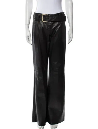 Pre-owned Miu Miu Vintage Wide Leg Pants In Black