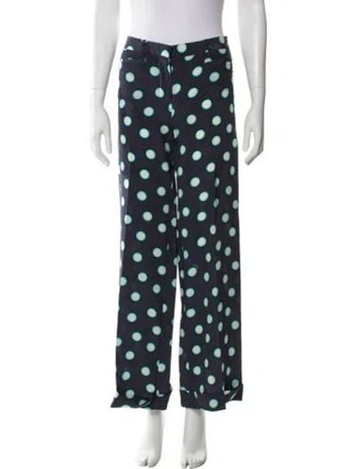 Pre-owned Miu Miu Vintage Wide Leg Pants In Blue