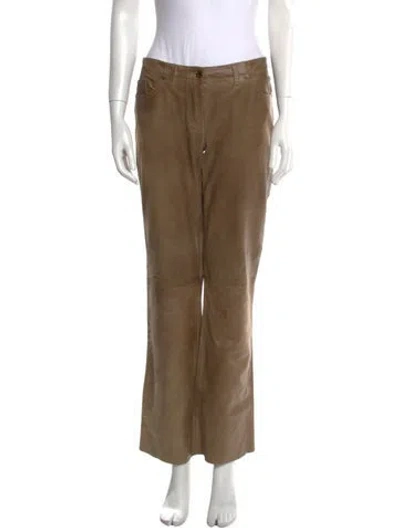 Pre-owned Miu Miu Vintage Wide Leg Pants In Brown