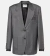 Miu Miu Virgin Wool Blazer In Grey