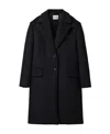 Miu Miu Virgin Wool-blend Velour Coat In Black