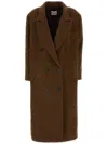 Miu Miu Women's Wool Coat In Brown