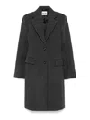 Miu Miu Grey Virgin-wool Coat In Grey