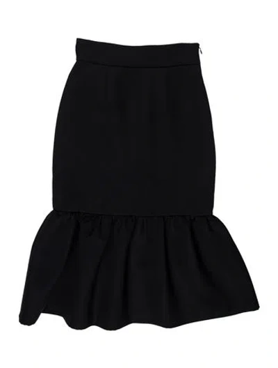 Pre-owned Miu Miu Virgin Wool Knee-length Skirt In Multi
