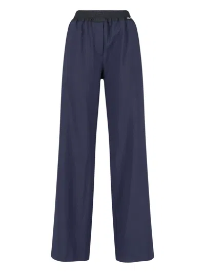 Miu Miu Virgin Wool Logo Pants