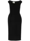 Miu Miu Classic Wool Knee-length Dress In Black