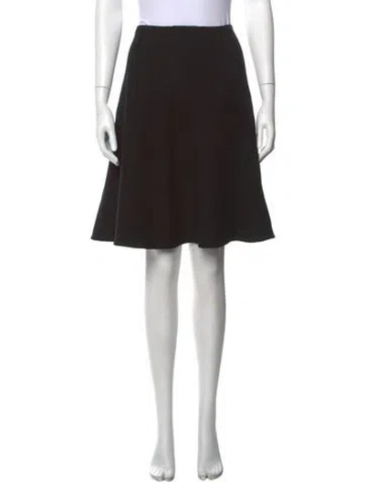 Pre-owned Miu Miu Virgin Wool Mini Skirt In Black