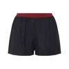 Miu Miu Virgin Wool Shorts In Black