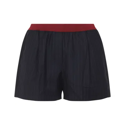 Miu Miu Virgin Wool Shorts In Black