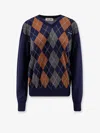 Miu Miu Women Virgin Wool Sweater In Blue