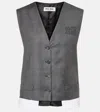 Miu Miu Virgin Wool Vest In Grey