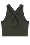 Miu Miu Viscose Blend Tank Top In Green