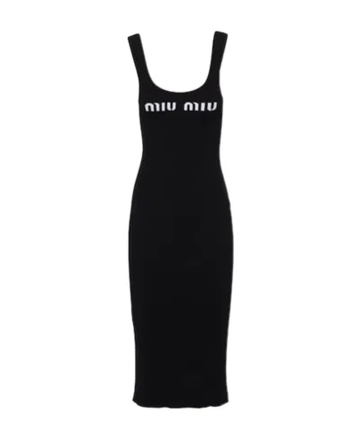 Miu Miu Viscose Dress In Black