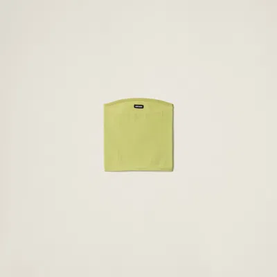 Miu Miu Viscose Top In Pistachio Green