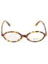 Miu Miu Tortoiseshell Oval-frame Glasses In 19p1o1