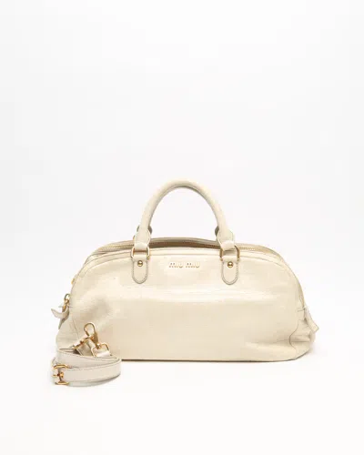 Miu Miu Vitello Lux Bowling Bag