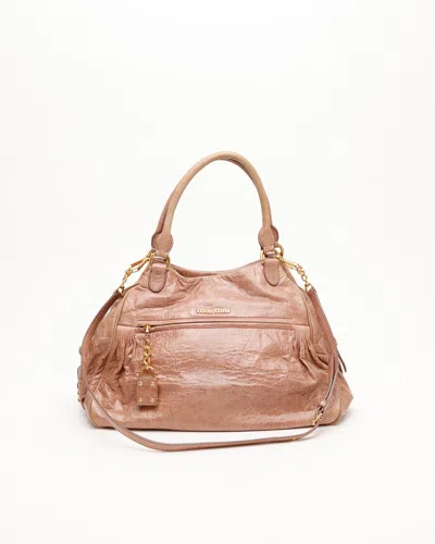 Miu Miu Vitello Shine Tote Bag