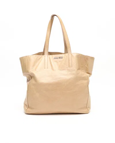 Miu Miu Vitello Shine Tote Bag