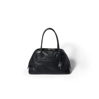 Miu Miu Vivant Leather Bag In Black