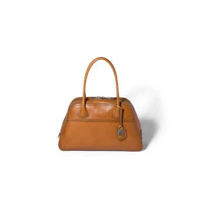 Miu Miu Vivant Leather Bag In Brown