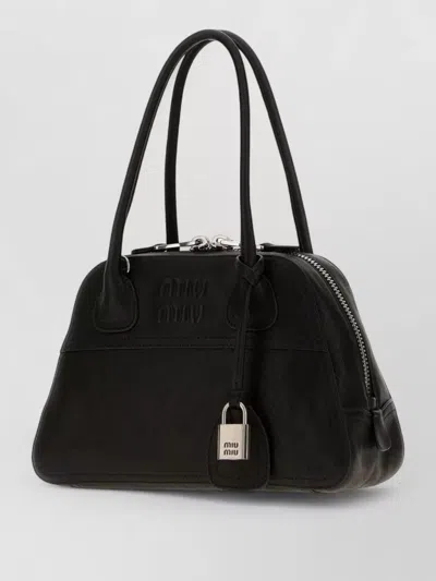 Miu Miu Vivant Leather Clutch Bag Adjustable Strap