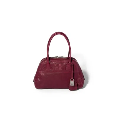 Miu Miu Vivant Nappa Leather Bag In Pink