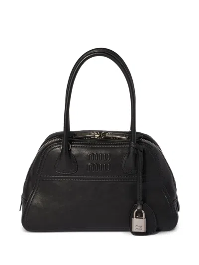 Miu Miu Vivant Nappa Leather Bag In Purple