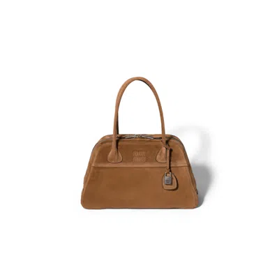 Miu Miu Vivant Suede Bag In Black