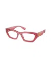 Miu Miu Vmu 03x - Crystal Bordeaux Glasses In Red