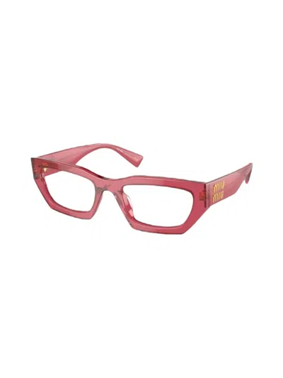 Miu Miu Vmu 03x - Crystal Bordeaux Glasses In Red