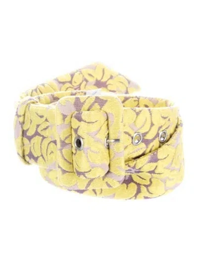 Pre-owned Miu Miu Waist Belt In Yellow