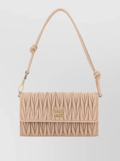 Miu Miu Wallet And Cardholder Adjustable Knotted Strap