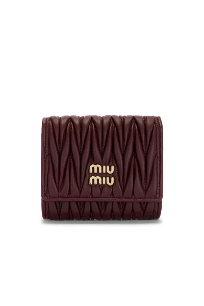 Miu Miu Wallet In Burgundy