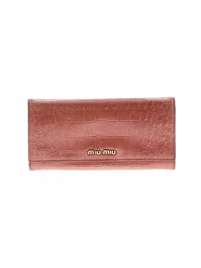 Pre-owned Miu Miu Wallet In Burgundy