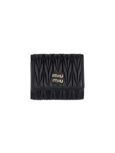 Miu Miu Wallet Logo In Black