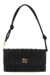 Miu Miu Logo Wallet In Black