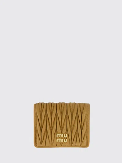 Miu Miu Wallet Woman Color Brown In Blue