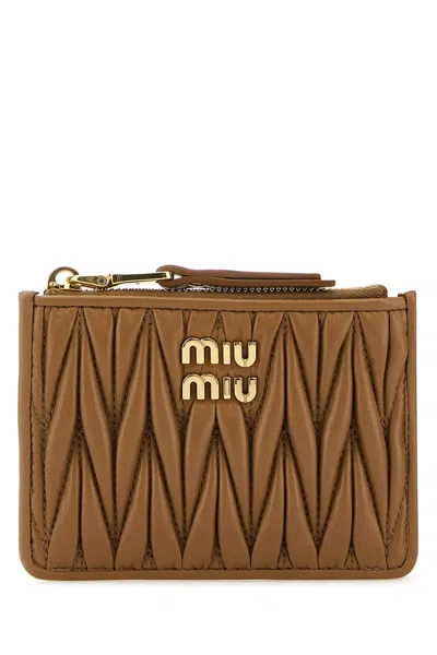 Miu Miu Wallets In Beige O Tan