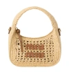 Miu Miu Wander Crochet-knit Shoulder Bag In Nude