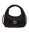 Miu Miu Black Wander Mini Handbag In Black
