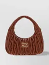 Miu Miu Wander Handbag In Copper Nappa Leather