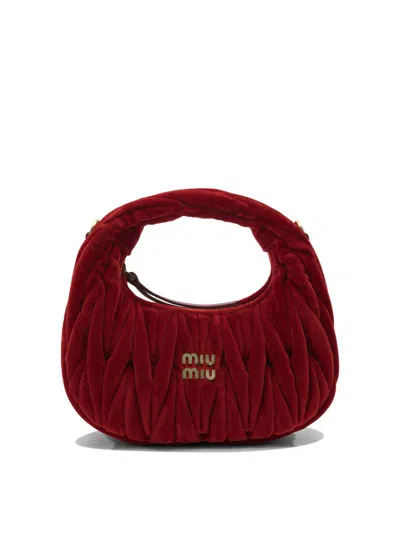 Miu Miu "wander" Handbag In Red