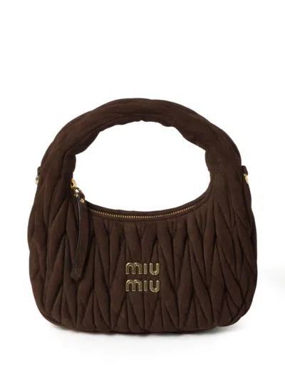 Miu Miu Wander Handbag In Brown