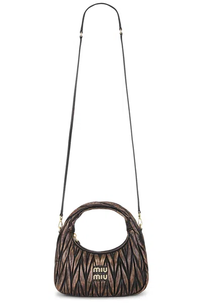 Miu Miu Wander Hobo Bag In Brown
