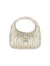 Miu Miu 'wander' Hobo Bag In Gold