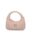 Miu Miu 'wander' Hobo Bag In Sand