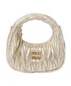 Miu Miu Quilted Leather Top-handle Bg In Yellow