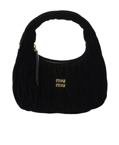 MIU MIU MIU MIU WANDER MATELASSÉ ZIP-UP SHOULDER BAG