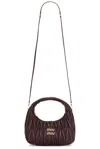 Miu Miu Camoscio Matelasse Hobo Bag In Radica